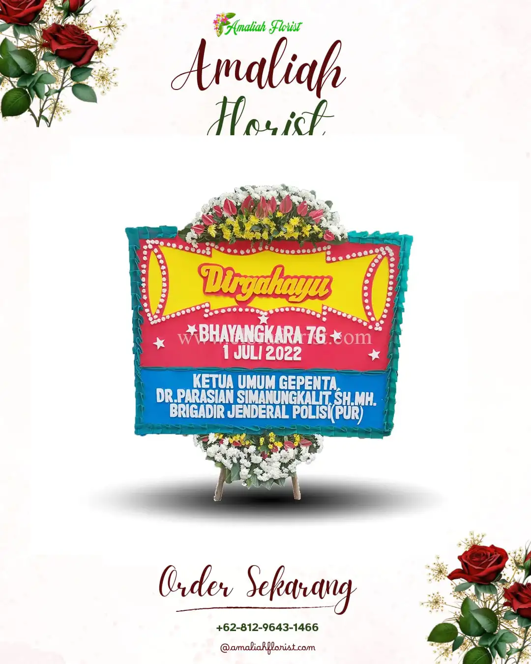 Papan Bunga HUT Ulang Tahun Tanggunggunung